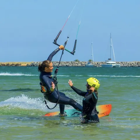 Kitesurfer on the Algarve coast